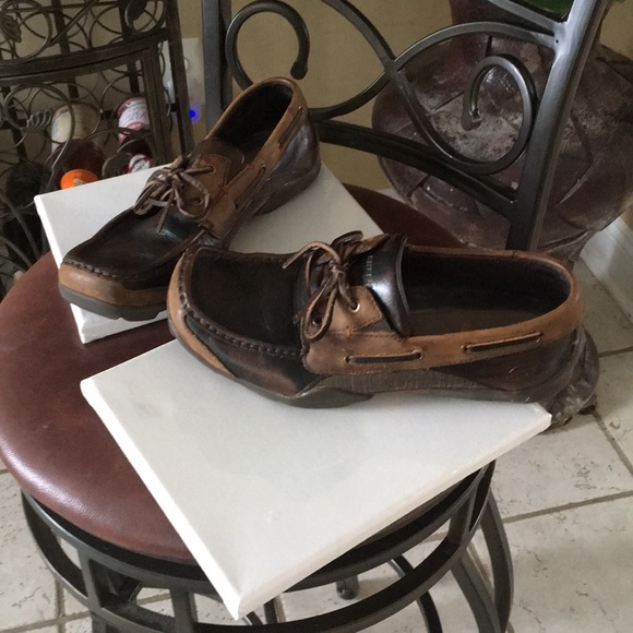 Skechers Memory Foam brown men’s shoes Size 9.5 - Picture 3 of 8